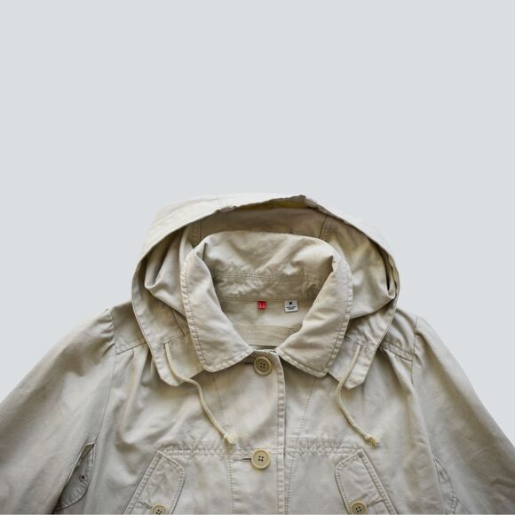 UNIQLO % 100 Cotton Hooded Drawstring Utility Jacket Size M - Picture 4 of 8
